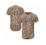 Men's Majestic Cincinnati Reds #13 Dave Concepcion Camo Flexbase Authentic Collection MLB Jersey