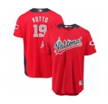 Men's Majestic Cincinnati Reds #19 Joey Votto Game Red National League 2018 MLB All-Star MLB Jersey