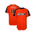 Men's Majestic Cincinnati Reds #19 Joey Votto Replica Orange National League 2017 MLB All-Star MLB Jersey
