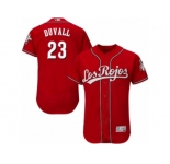 Men's Majestic Cincinnati Reds #23 Adam Duvall Red Los Rojos Flexbase Authentic Collection MLB Jersey