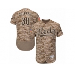 Men's Majestic Cincinnati Reds #30 Ken Griffey Camo Flexbase Authentic Collection MLB Jersey