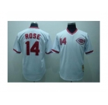 mlb cincinnati reds #14 rose m&n white
