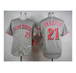 mlb jerseys cincinnati reds #21 frazier grey