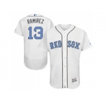 Boston Red Sox #13 Hanley Ramirez White Flexbase Authentic Collection 2016 Father's Day Stitched Baseball Jersey
