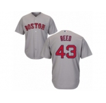 Boston Red Sox #43 Addison Reed Replica Grey Road Cool Base MLB Jersey