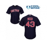 Boston Red Sox #43 Addison Reed Replica Navy Blue Alternate Road Cool Base MLB Jersey