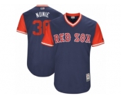 Men's 2017 Little League World Series Red Sox #36 Eduardo Nunez Nunie Navy Jersey