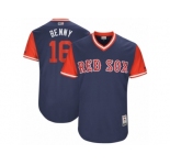 Men's 2017 Little League World Series Red Sox Andrew Benintendi #16 Benny Navy Jersey