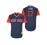Men's 2017 Little League World Series Red Sox Deven Marrero #17 D Mo Navy Jersey