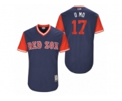 Men's 2017 Little League World Series Red Sox Deven Marrero #17 D Mo Navy Jersey