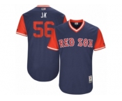 Men's Boston Red Sox Joe Kelly #56 JK Majestic Navy 2017 Players Weekend Authentic Jersey
