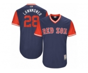 Men's Boston Red Sox Robbie Ross Jr #28 Lawnmower Majestic Navy 2017 Players Weekend Authentic Jersey