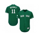 Men's Majestic Boston Red Sox #11 Clay Buchholz Green Celtic Flexbase Authentic Collection MLB Jersey