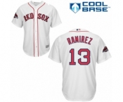 Men's Majestic Boston Red Sox #13 Hanley Ramirez Replica White Home Cool Base 2018 World Series Champions MLB Jersey