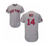 Men's Majestic Boston Red Sox #14 Jim Rice Grey Road Flex Base Authentic Collection 2018 World Series Champions MLB Jersey