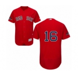 Men's Majestic Boston Red Sox #16 Andrew Benintendi Red Alternate Flex Base Authentic Collection 2018 World Series Champions MLB Jersey