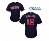 Men's Majestic Boston Red Sox #16 Andrew Benintendi Replica Navy Blue Alternate Road Cool Base MLB Jersey