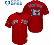 Men's Majestic Boston Red Sox #16 Andrew Benintendi Replica Red Alternate Home Cool Base 2018 World Series Champions MLB Jersey
