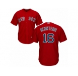 Men's Majestic Boston Red Sox #16 Andrew Benintendi Replica Red Alternate Home Cool Base MLB Jersey