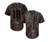 Men's Majestic Boston Red Sox #18 Mitch Moreland Authentic Camo Realtree Collection Flex Base 2018 World Series Champions MLB Jersey