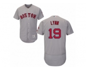 Men's Majestic Boston Red Sox #19 Fred Lynn Grey Flexbase Authentic Collection MLB Jersey