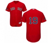 Men's Majestic Boston Red Sox #19 Jackie Bradley Jr Red Alternate Flex Base Authentic Collection 2018 World Series Champions MLB Jersey