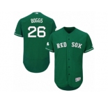 Men's Majestic Boston Red Sox #26 Wade Boggs Green Celtic Flexbase Authentic Collection MLB Jersey