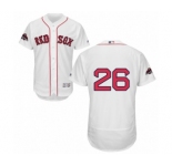 Men's Majestic Boston Red Sox #26 Wade Boggs White Home Flex Base Authentic Collection 2018 World Series Champions MLB Jersey