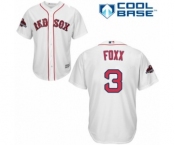 Men's Majestic Boston Red Sox #3 Jimmie Foxx Replica White Home Cool Base 2018 World Series Champions MLB Jersey