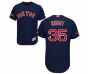 Men's Majestic Boston Red Sox #35 Steven Wright Navy Blue Alternate Flex Base Authentic Collection 2018 World Series Champions MLB Jersey