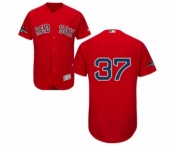 Men's Majestic Boston Red Sox #37 Bill Lee Red Alternate Flex Base Authentic Collection 2018 World Series Champions MLB Jersey
