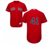 Men's Majestic Boston Red Sox #41 Chris Sale Red Alternate Flex Base Authentic Collection 2018 World Series Champions MLB Jersey
