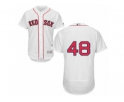 Men's Majestic Boston Red Sox #48 Pablo Sandoval White Flexbase Authentic Collection MLB Jersey