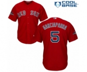Men's Majestic Boston Red Sox #5 Nomar Garciaparra Replica Red Alternate Home Cool Base 2018 World Series Champions MLB Jersey
