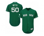 Men's Majestic Boston Red Sox #50 Mookie Betts Green Celtic Flexbase Authentic Collection MLB Jersey