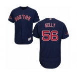 Men's Majestic Boston Red Sox #56 Joe Kelly Navy Blue Alternate Flex Base Authentic Collection 2018 World Series Champions MLB Jersey