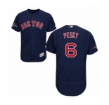 Men's Majestic Boston Red Sox #6 Johnny Pesky Navy Blue Alternate Flex Base Authentic Collection 2018 World Series Champions MLB Jersey