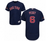 Men's Majestic Boston Red Sox #6 Johnny Pesky Navy Blue Alternate Flex Base Authentic Collection 2018 World Series Champions MLB Jersey