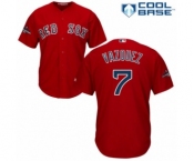 Men's Majestic Boston Red Sox #7 Christian Vazquez Replica Red Alternate Home Cool Base 2018 World Series Champions MLB Jersey