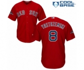 Men's Majestic Boston Red Sox #8 Carl Yastrzemski Replica Red Alternate Home Cool Base 2018 World Series Champions MLB Jersey