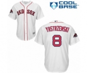 Men's Majestic Boston Red Sox #8 Carl Yastrzemski Replica White Home Cool Base 2018 World Series Champions MLB Jersey