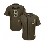 mlb jerseys boston red sox #9 ted williams green salute to service