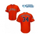 Houston Astros #34 Nolan Ryan Replica Orange Alternate 2017 World Series Bound Cool Base MLB Jersey