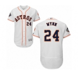 Men's Houston Astros #24 Jimmy Wynn White Home Flex Base Authentic Collection 2019 World Series Bound Baseball Jersey