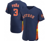 Men's Houston Astros #3 Felix Peña Navy Flex Base Stitched Baseball Jersey