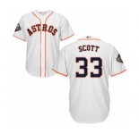 Men's Houston Astros #33 Mike Scott Replica White Home Cool Base 2019 World Series Bound Baseball Jersey