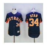Men's Houston Astros #34 Nolan Ryan Majestic Navy Blue Flexbase Authentic Collection Player Jersey