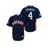 Men's Houston Astros #4 George Springer 2017 Spring Training Cool Base Stitched MLB Jersey