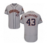 Men's Houston Astros #43 Lance McCullers Grey Road Flex Base Authentic Collection 2019 World Series Bound Baseball Jersey