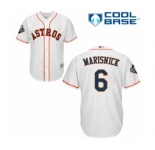 Men's Houston Astros #6 Jake Marisnick Replica White Home Cool Base 2019 World Series Bound Baseball Jersey